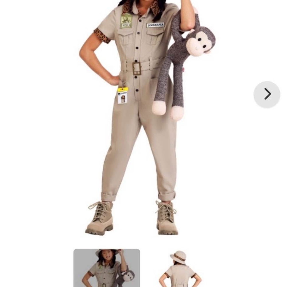 Safari Explorer Costume with Monkey Plush